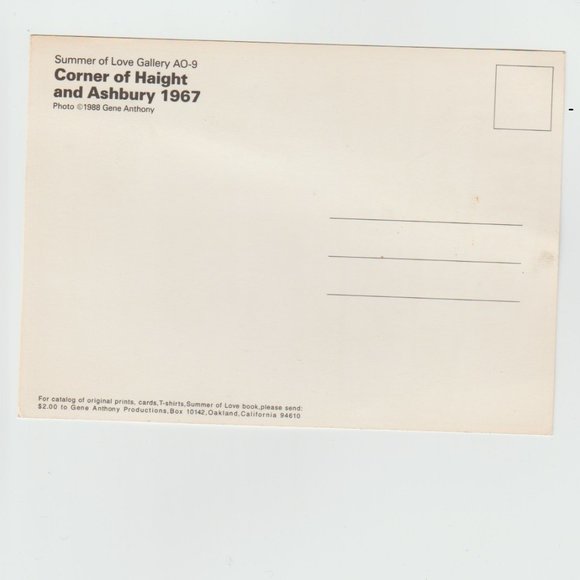 Vintage "Haight–Ashbury" Postcard--unused-- - Picture 2 of 2